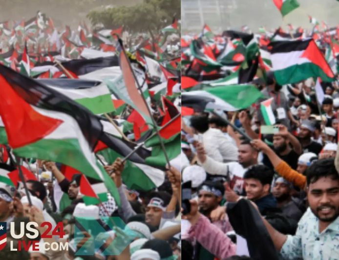Massive Rally in Bangladesh Condemns Gaza War, Targets Global Leaders with Symbolic Protest